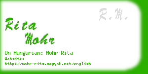 rita mohr business card